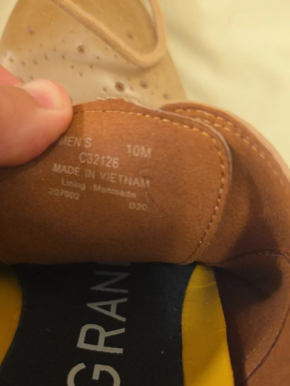 Cole Haan Zero Grand Wingtip Derby in Tan with Lightweight Sole